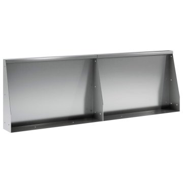 Vidaxl Zadrževanje stene 2 kos 60 x 12 x 40 cm Pocinkano jeklo Srebrna