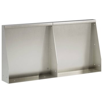 Vidaxl Zadrževanje stene 2 kos 40 x 12 x 40 cm Nerjaveče jeklo Srebrna