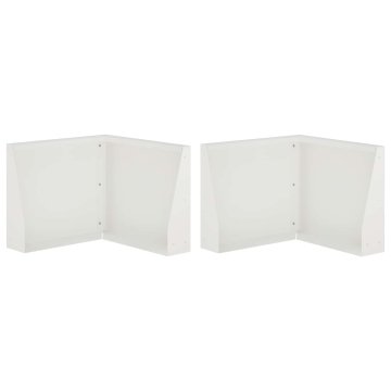 Vidaxl Zadrževanje stene 2 kos 50 x 50 x 30 cm Jeklo Bela