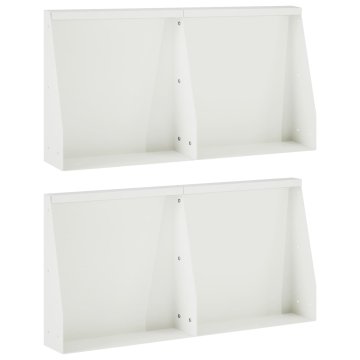 Vidaxl Zadrževanje stene 4 kos 40 x 12 x 40 cm Jeklo Bela