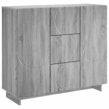 Vidaxl Strani šal Siva Sonoma 85,5 x 31 x 75 cm Inženirski les