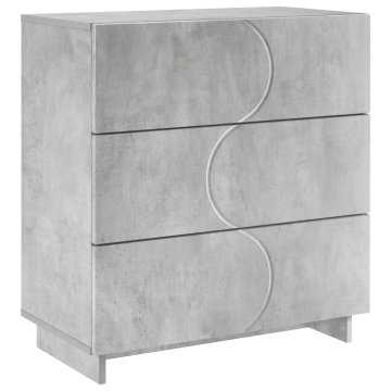 Vidaxl Komoda Betonsko siva 70 x 38 x 75 cm Konstruiran les