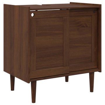 Vidaxl Omarica za umivalnik BILBAO Temni karamel 75 x 50 x 80 cm