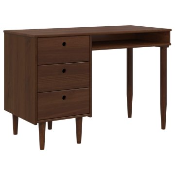 Vidaxl Miza BILBAO Temni karamel 114 x 53 x 75 cm