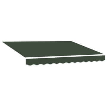 Vidaxl Nadomestno platno za tendo za 5x3.5 m Temno zelena Poliester