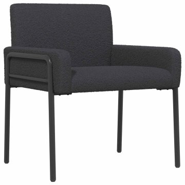 Vidaxl Fotelj Temno siva Bouclé