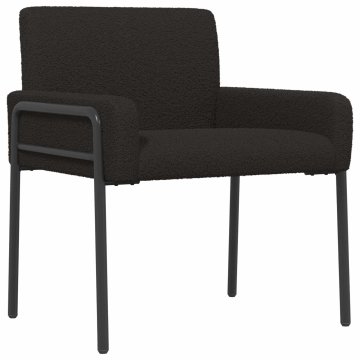 Vidaxl Fotelj Črna Bouclé