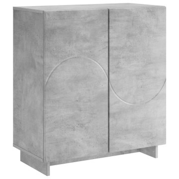 Vidaxl Komoda Betonsko siva 67 x 34.5 x 75 cm Konstruiran les