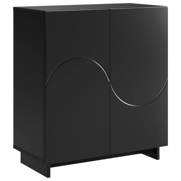 Vidaxl Komoda Črna 67 x 34.5 x 75 cm Konstruiran les