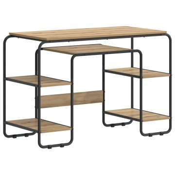 Vidaxl Miza s shrambo Artisan hrast 113.5 x 52 x 75.5 cm