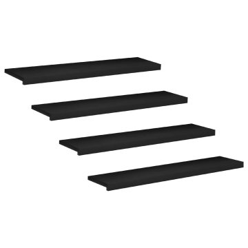 Vidaxl Stopnice 4 kos 110 x 30 x 2 cm Črna Trda bukovina