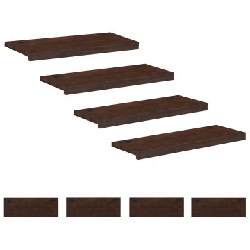 Vidaxl Stopnice 8 kos 70 x 25 x 2 cm Temno rjava Trda bukovina