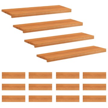 Vidaxl Stopnice 16 kos 90 x 25 x 2 cm Svetlo rjava Trda bukovina