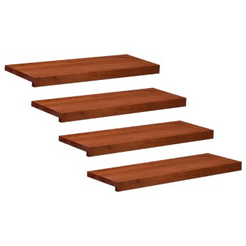 Vidaxl Stopnice 4 kos 70 x 30 x 2 cm Rjava Trda bukovina