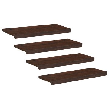 Vidaxl Stopnice 4 kos 70 x 25 x 2 cm Temno rjava Trda bukovina