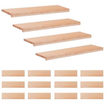 Vidaxl Stopnice 16 kos 90 x 25 x 2 cm Naravna Trda bukovina