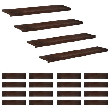 Vidaxl Stopnice 20 kos 110 x 30 x 2 cm Temno rjava Trda bukovina