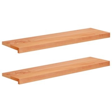 Vidaxl Stopnice 2 kos 100 x 25 x 2 cm Lak Trda bukovina