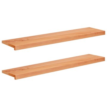 Vidaxl Stopnice 2 kos 120 x 25 x 2 cm Lak Trda bukovina