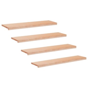 Vidaxl Stopnice 4 kos 120 x 25 x 2 cm Naravna Trda bukovina