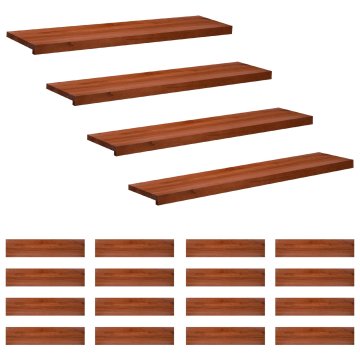 Vidaxl Stopnice 20 kos 110 x 25 x 2 cm Rjava Trda bukovina