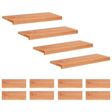 Vidaxl Stopnice 12 kos 80 x 25 x 2 cm Lak Trda bukovina