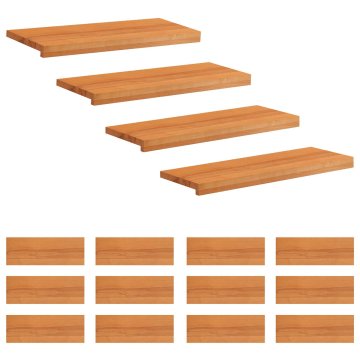 Vidaxl Stopnice 16 kos 70 x 30 x 2 cm Svetlo rjava Trda bukovina
