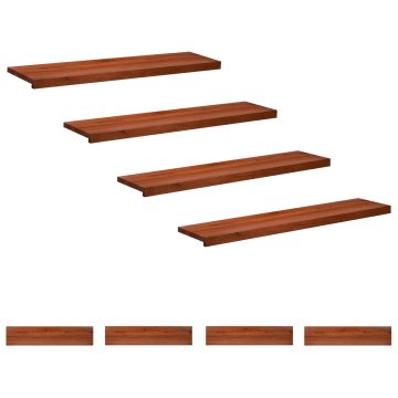 Vidaxl Stopnice 8 kos 110 x 30 x 2 cm Rjava Trda bukovina