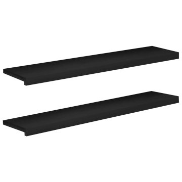 Vidaxl Stopnice 2 kos 110 x 25 x 2 cm Črna Trda bukovina