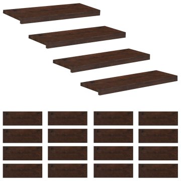 Vidaxl Stopnice 20 kos 70 x 30 x 2 cm Temno rjava Trda bukovina