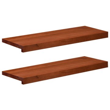 Vidaxl Stopnice 2 kos 80 x 30 x 2 cm Rjava Trda bukovina