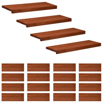 Vidaxl Stopnice 20 kos 80 x 30 x 2 cm Rjava Trda bukovina