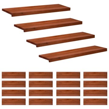Vidaxl Stopnice 20 kos 90 x 25 x 2 cm Rjava Trda bukovina