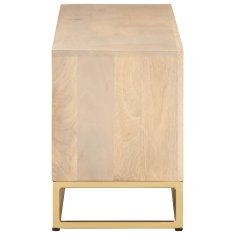 Vidaxl TV omarica 110x30x40 cm trden mangov les in železo
