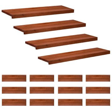Vidaxl Stopnice 16 kos 90 x 25 x 2 cm Rjava Trda bukovina