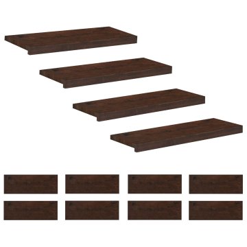 Vidaxl Stopnice 12 kos 70 x 30 x 2 cm Temno rjava Trda bukovina
