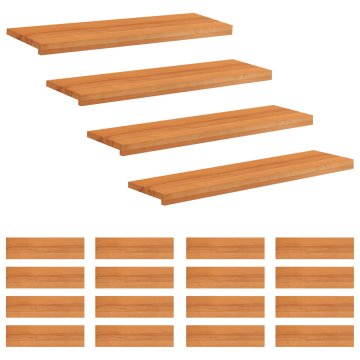 Vidaxl Stopnice 20 kos 90 x 25 x 2 cm Svetlo rjava Trda bukovina
