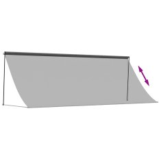 Vidaxl Zložljiva tenda antracit 350x150 cm tkanina in jeklo