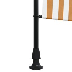 Vidaxl Zunanje rolo senčilo oranžno in belo 120x270 cm tkanina jeklo