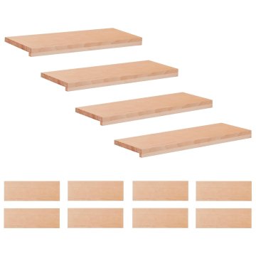Vidaxl Stopnice 12 kos 80 x 30 x 2 cm Naravna Trda bukovina