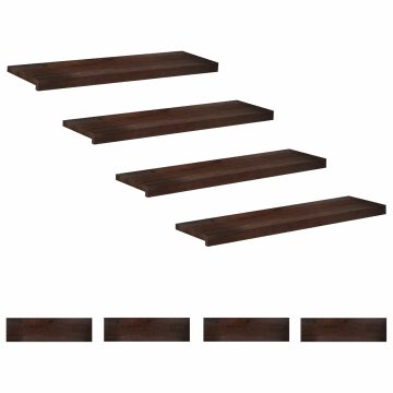 Vidaxl Stopnice 8 kos 90 x 30 x 2 cm Temno rjava Trda bukovina