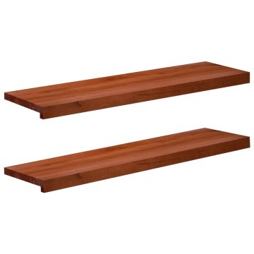 Vidaxl Stopnice 2 kos 90 x 30 x 2 cm Rjava Trda bukovina