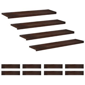Vidaxl Stopnice 12 kos 110 x 25 x 2 cm Temno rjava Trda bukovina