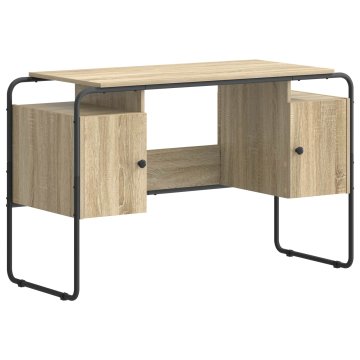 Vidaxl Miza s shrambo Sonoma hrast 120 x 50.5 x 75.5 cm