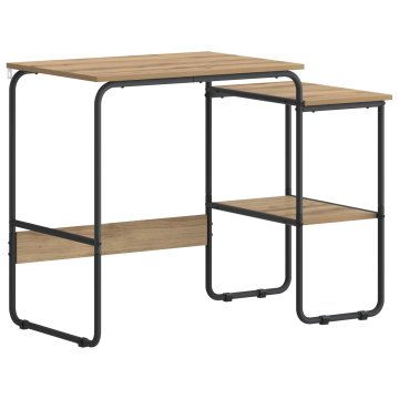 Vidaxl Miza s shrambo Artisan hrast 100 x 50 x 75 cm