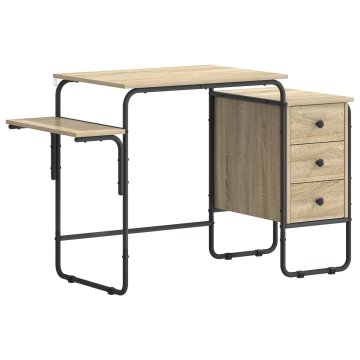 Vidaxl Miza s shrambo Sonoma hrast 120 x 50 x 75 cm
