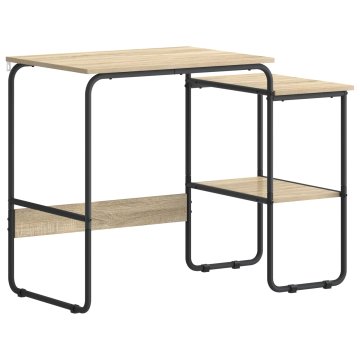 Vidaxl Miza s shrambo Sonoma hrast 100 x 50 x 75 cm