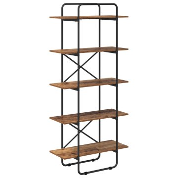 Vidaxl Knjižna polica 5 ravni 60 x 35 x 175,5 cm PB Hrastovina