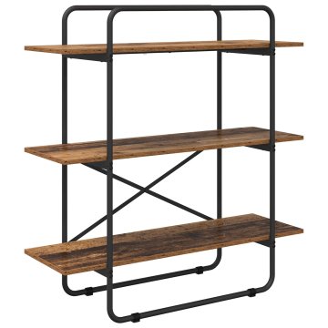 Vidaxl Knjižna polica 3 ravni 100 x 35 x 105 cm PB Hrastovina