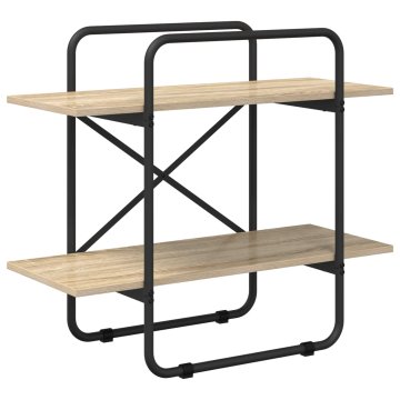 Vidaxl Knjižna polica 2 ravni 60 x 35 x 70 cm PB Sonoma hrast